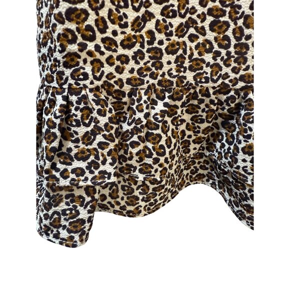 Aqua Womens Leopard Print Ruffle Mini Skirt Size‎ S - Picture 5 of 12